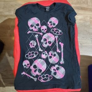 Cool Rue 21 Brass Knuckle/Skulls Tee